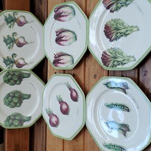 Williams-sonoma -2001 - Vegetable garden salad plates (6)